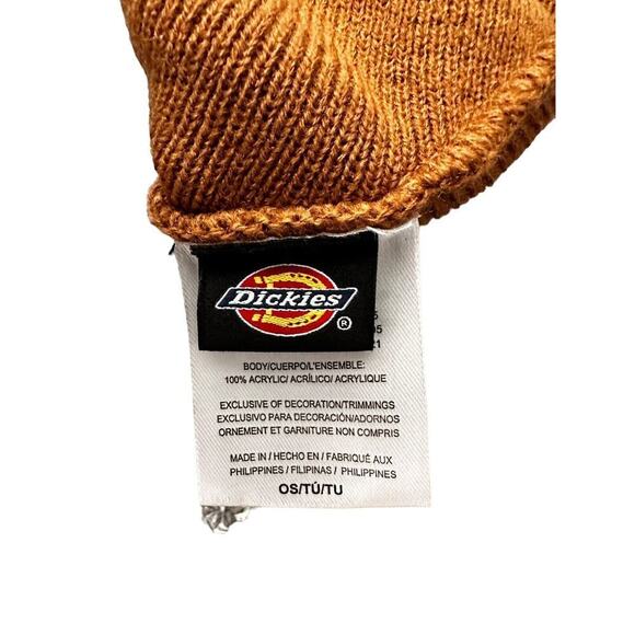 Dickies Men's Standard Acrylic Cuffed Beanie Hat Brown Duck One Size - Picture 3 of 5